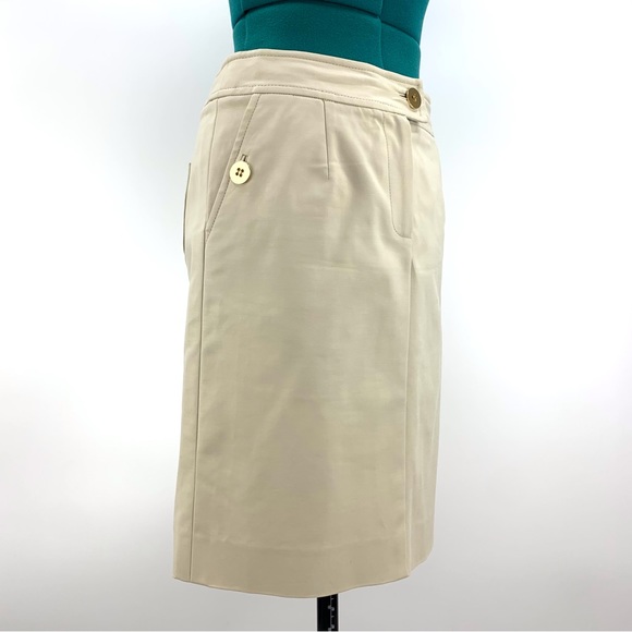 Etcetera Beige Knee Length Pencil Skirt with Pockets, 4 - Picture 10 of 16